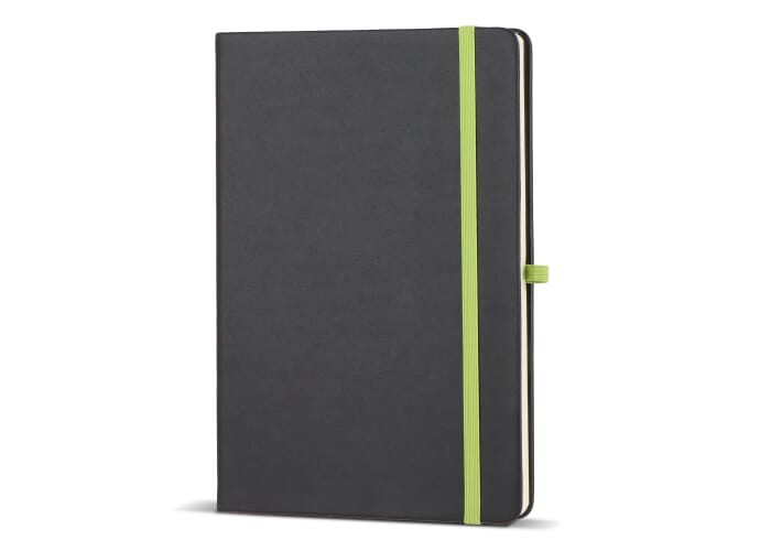 Carnet à personnaliser A5 pour gravure laser Iroko Noir et Vert clair